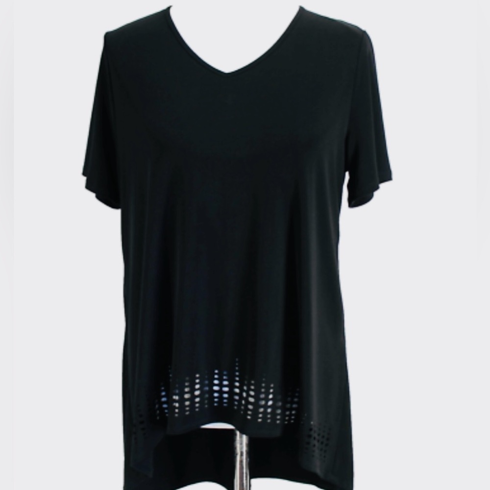 CHICO’S Black Short Sleeve Top , US Size Small